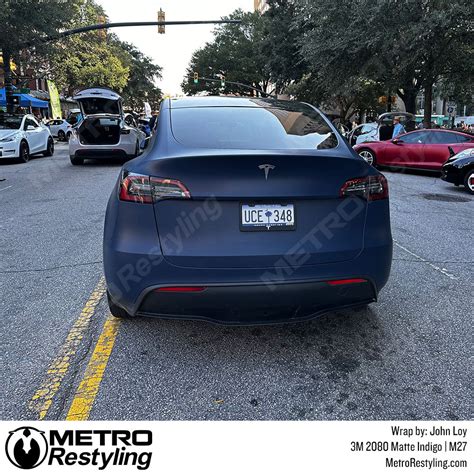 matte indigo blue vinyl wrap