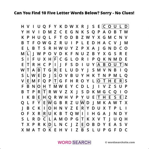 Difficult Word Search Without Clues 20