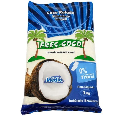 Coco Ralado Medio Integral 1kg Frescoco