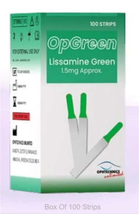 Lisamine Green Ophthalmic Strips At Rs Piece Fluorescein Strips