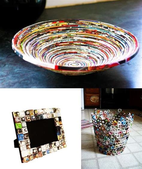 Recycled Magazine Craft Ideas