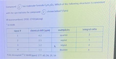 Solved Compound Has Molecular Formula Ch1202 Which Of The Following Course Hero