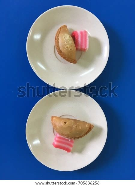 Malaysian Traditional Cakes Called Kuih Karipap Stock Photo 705636256