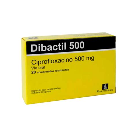 Dibactil 500 Mg Ciprofloxacino 500 Mg Caja De 20 Comprimidos