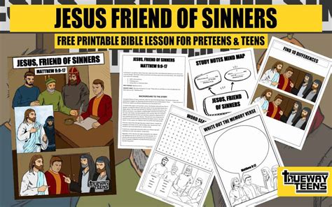 Jesus Friend Of Sinners Matthew 9 9 17 Teen Bible Lesson Matthew The Tax Collector