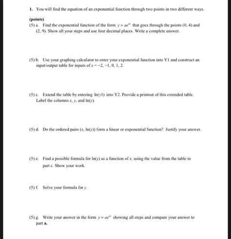 Exponential Equation Given Two Points Calculator Tessshebaylo