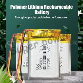 582535 602535 3 7V 600mAh Rechargeable Lithium Polymer Battery Li Ion