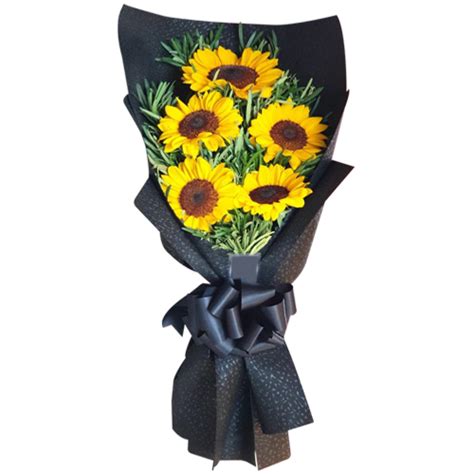 Delivery 5 pcs. Sunflower in Bouquet to Manila Only