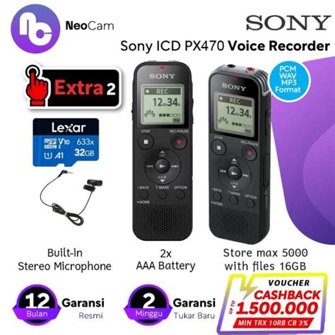 Promo Sony Icd Px Digital Voice Recorder Px Perekam Suara