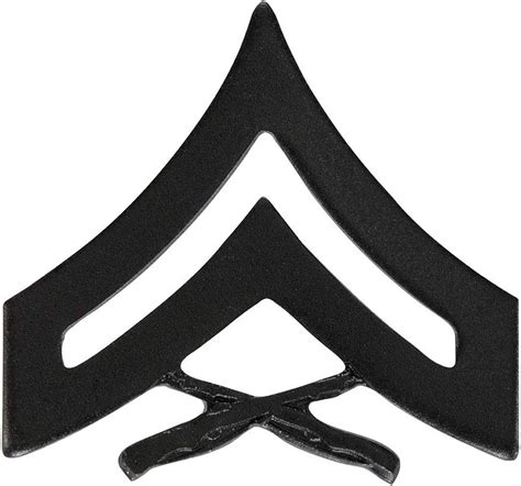 Amazon.com: Marine Corps Corporal Rank Black Finish Pair: Clothing