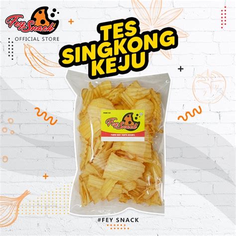 Jual Keripik Singkong Keju Tes Berat Kg Shopee Indonesia