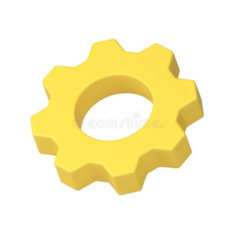 Engineering Yellow Gear Cog Wheel Mechanism Machinery Maintenance