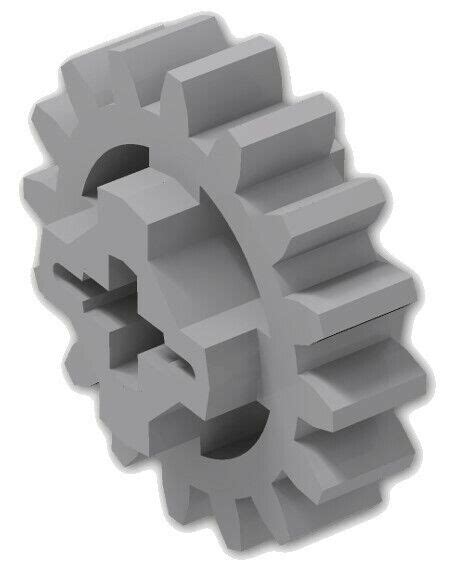 New Lego X Light Gray Technic Gear Tooth Old Style Round Holes