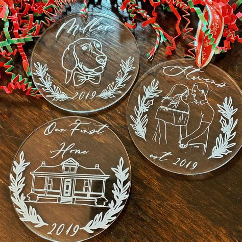 Custom Portrait Acrylic Christmas Ornaments — Miller And Me Design Co