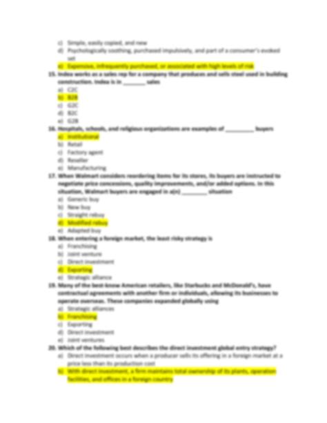 Solution Principles Of Marketing Mktg Midterm Studypool