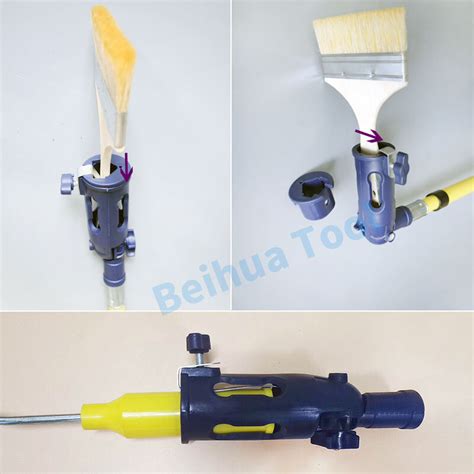 Paint Brush Extender Paint Roller Extension Pole Clamping tool ...