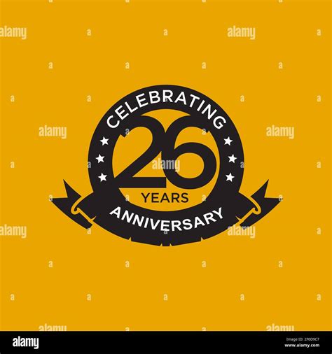 Th Year Celebrating Anniversary Logo Design Template Stock Vector