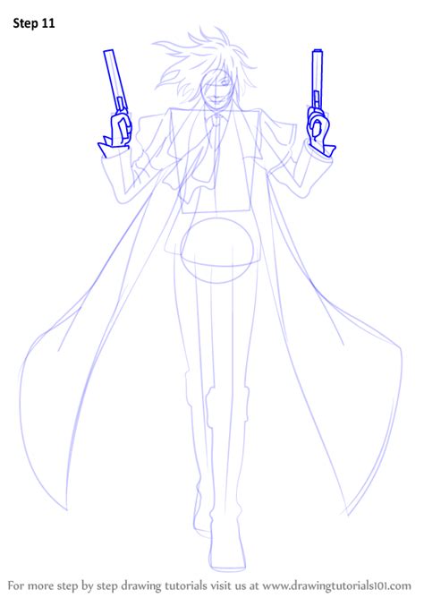 How To Draw Alucard From Hellsing Hellsing Step By Step