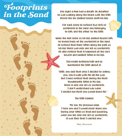 Printable Footprints In The Sand