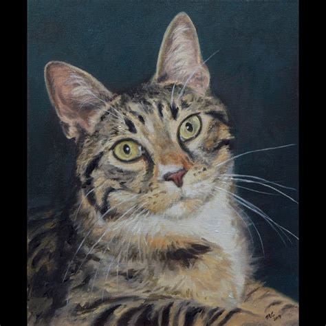 Custom Cat Portrait Pet Portrait Cat Painting Oil Painting Etsy