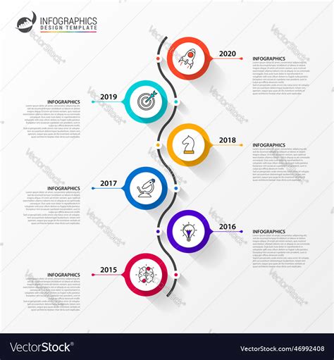 Infographic Design Template Timeline Concept Vector Image