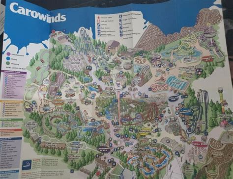 Carowinds Amusement Theme Park Brochure Souvenir Map Guide Book