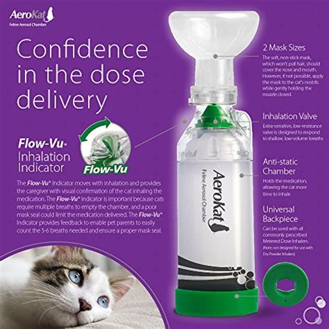 Health Supplies Cat Asthma Aerosol Chamber Easy To Use Inhaler Spacer