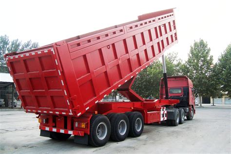 Titan Vehicle Triple Axles 50 Ton Dump Semi Truck Trailer For Sale