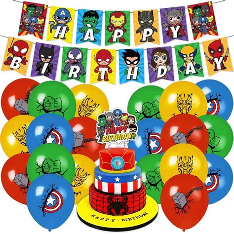 Avengers birthday decorations,superhero birthday decorations | Shopee ...