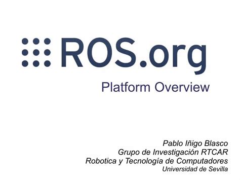 PDF Ros Platform Overview DOKUMEN TIPS