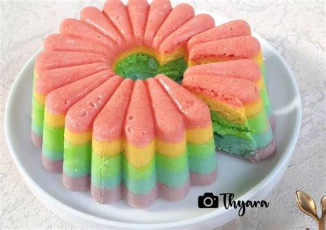 Resep Bolu Kukus Pelangi Oleh Thyara Cookpad