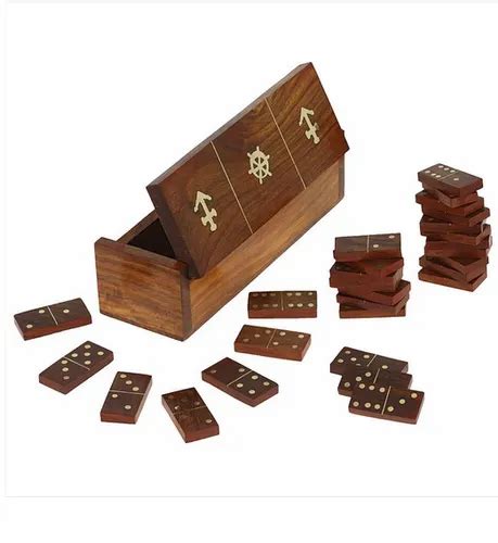 Wooden Domino Set With Brass Anchor On Top At Best Price In Nagina