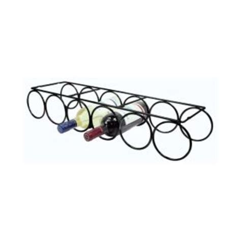 6 Wine Bottle Ring Holder Black Offer At Gelmar