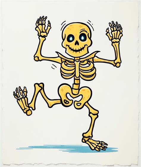 Realistic Skeleton Clip Art Images Premium Ai Generated Image