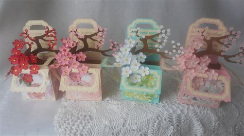 Japanese Cherry Blossoms Popup Box Card Homemade Joshino Etsy