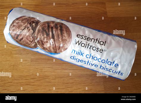 Essential Waitrose milk chocolate digestive biscuits Stock Photo - Alamy