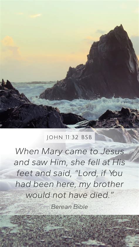 John 11 32 BSB Mobile Phone Wallpaper When Mary Came To Jesus And Saw