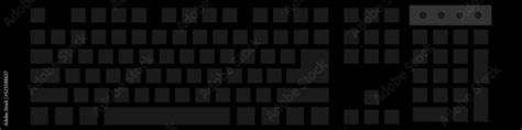 Blank black keyboard layout. Vector illustration Stock Vector | Adobe Stock