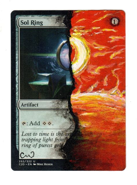 Sol Ring Altered Full Art MTG Magic Commander Deck Nerd Borderless Gift