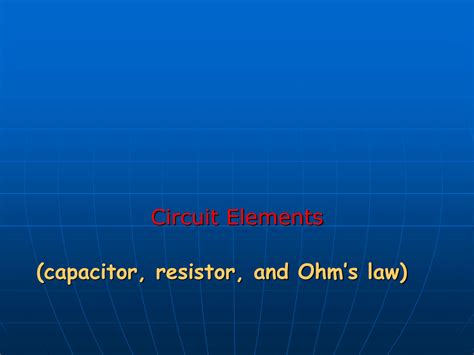 Solution Capacitor Resistor And Ohm S Law Studypool