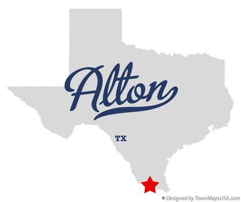 Map of Alton, TX, Texas