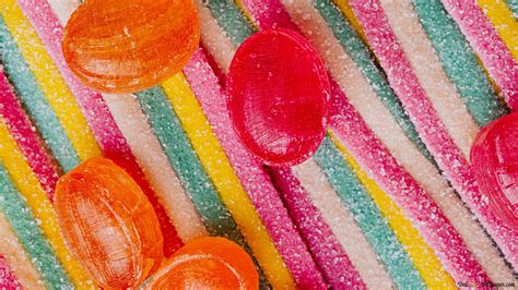 Colorful Sweet Round Candy And Sour Candy Strips 6k Wallpaper Download