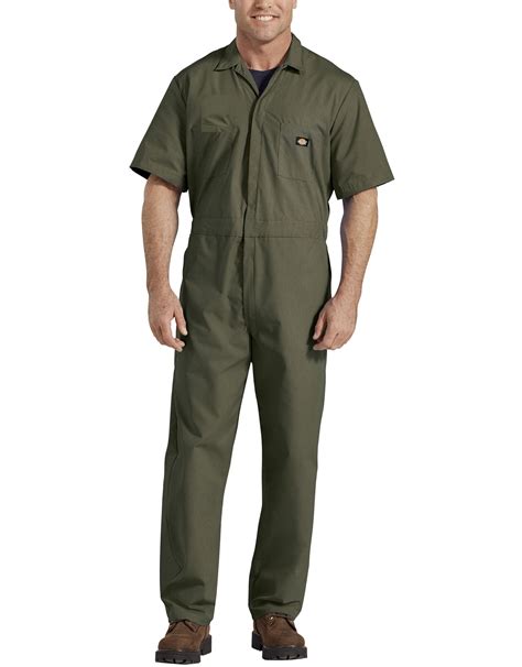 Dic 33999 Dickies Mens Short Sleeve Poplin Coveralls