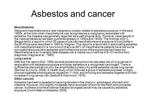 Safe Removal Of Asbestos And Elimination Of Asbestos Related Diseases