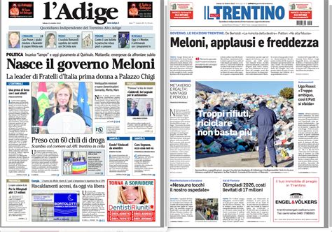 SIE SOCIETÀ INIZIATIVE EDITORIALI GIORNALI TRENTO LE PRIME