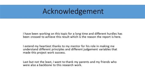 5 Professional Examples Of Acknowledgement For Presentation