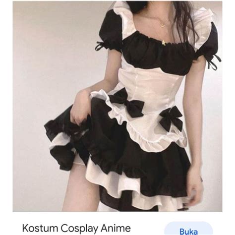 Jual Maid Cosplay Kostum Kostum Pelayan Set Apron Baju Babu Shopee