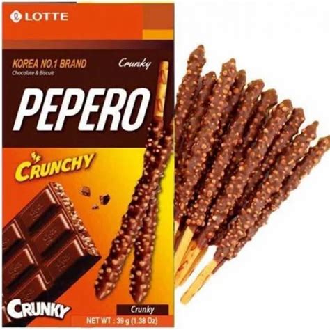 Jual Lotte Pepero Chocolate Crunky 39gr Cokelat Biskuit Sticks