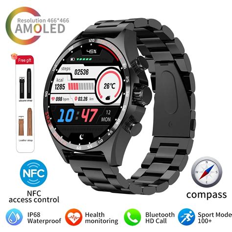 Sk Smartwatch For Men Bluetooth Call Smart Watch Nfc Waterproof