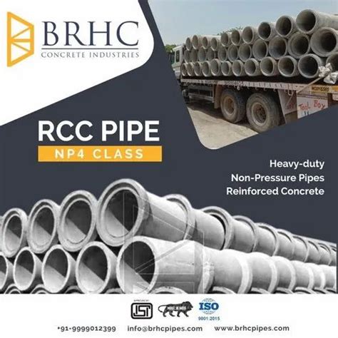 RCC Pipe NP4 Class RCC Pipes 300mm Dia Class Np4 Manufacturer From